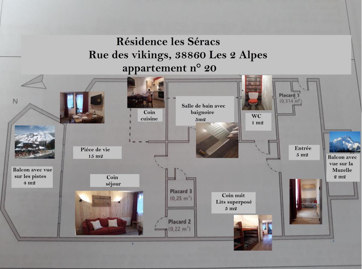 Apartament Le Cocon, Centre Station Les Deux Alpes Zewnętrze zdjęcie